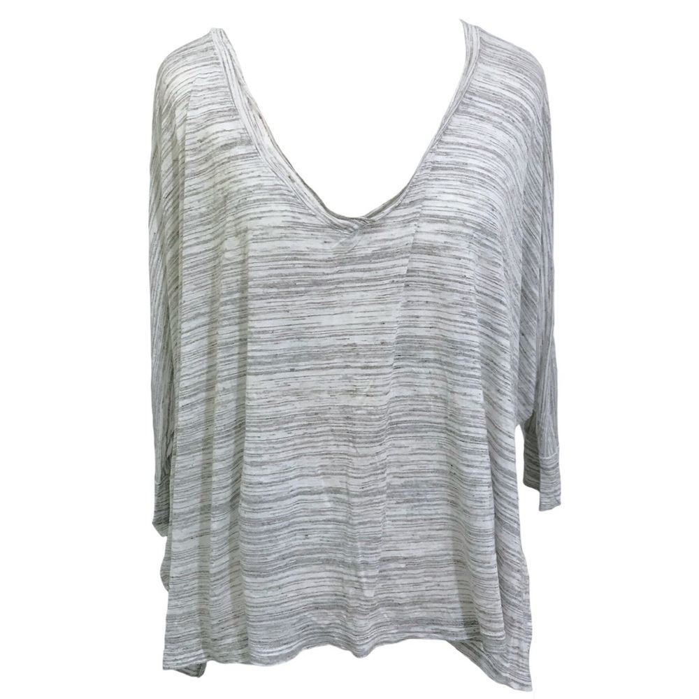 Nation Ltd. Oversized Dolman Sleeve Deep V Neck Tee Shirt Size Small